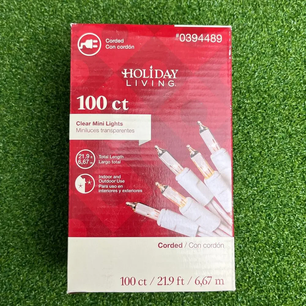 Holiday Living 100-count Corded Clear Mini Lights 2 Box 21.9 ft